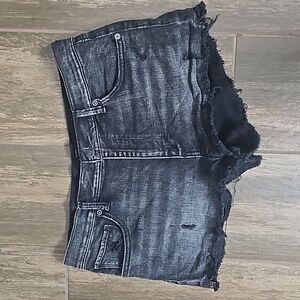 Lucky Brand Shorts Sz 10 Distressed Black